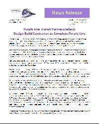 Preview of Purple Line Transit Partners Selects  Design-Build Contractor to Complete Purple Line